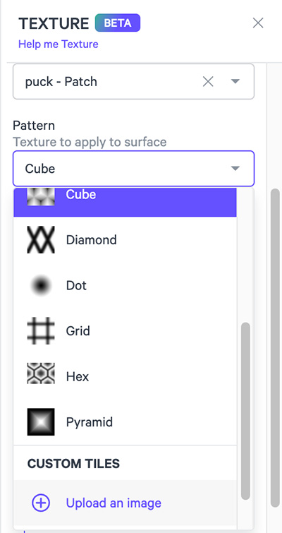 Custom texture
