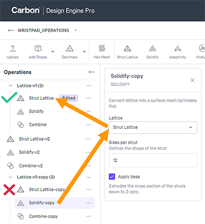 Solidifying copy